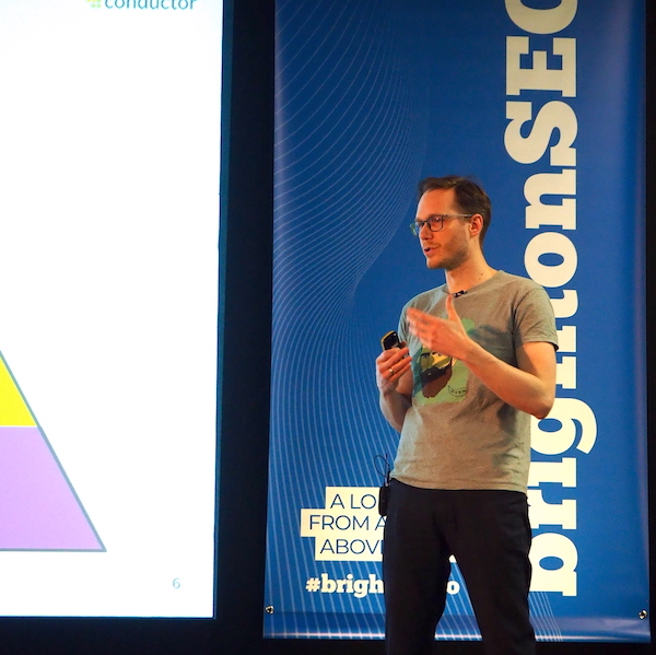 ContentKing's Steven van Vessum speaking at brightonSEO