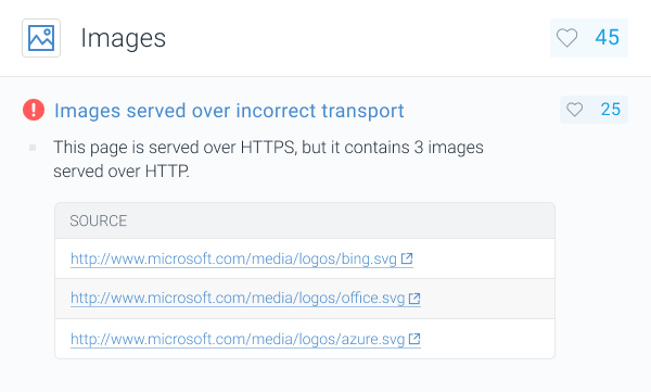 ContentKing Issue reporting that images are served over incorrect transport