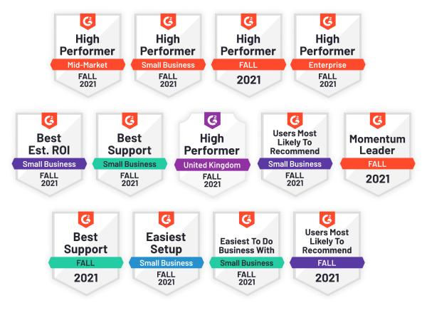 ContentKing badges awarded by G2 Fall 2021