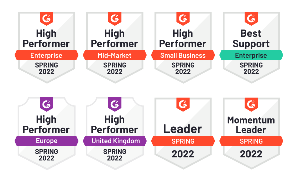 ContentKing badges awarded by G2 Spring 2022