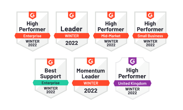 ContentKing badges awarded by G2 Winter 2022