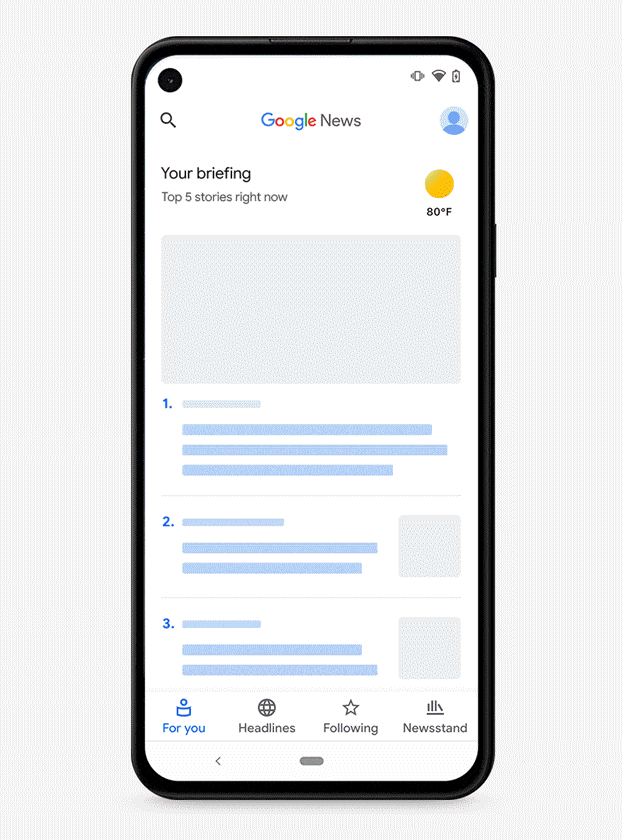 Google News Showcase Google News Showcase lets publishers showcase their content the way they prefer