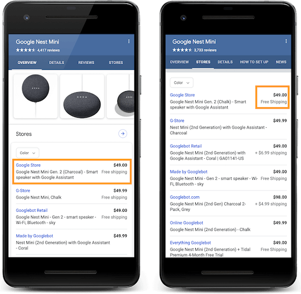 Retailers can now include shopping details with their snippet in Google Search