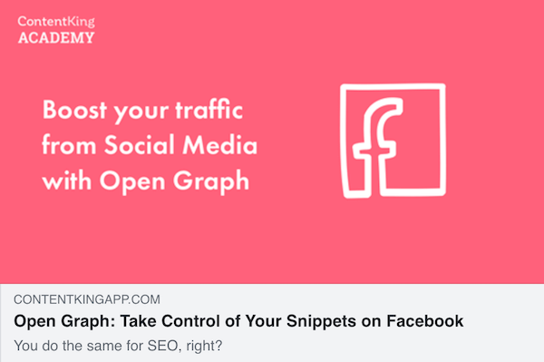 An example of an open graph card used for ContentKing An example of an open graph card used for ContentKing