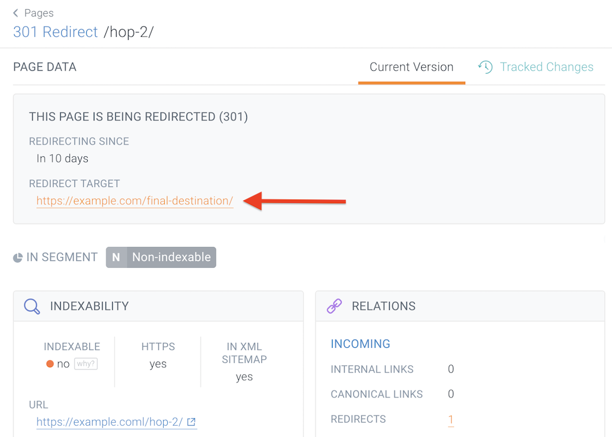 Redirect loop in the ContentKing app Redirect loop in the ContentKing app