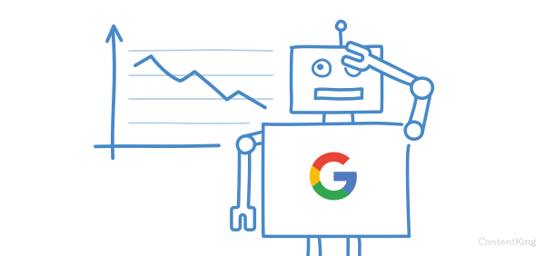 Sad robot illustration for SEO fail