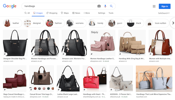 Google Images search as start of customer journey Google Images search as start of customer journey