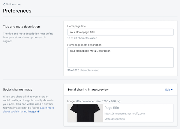 Defining the social sharing image in Shopify