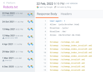 See how search engines crawl your site with Log File Analysis, including robots.txt and XML sitemaps.