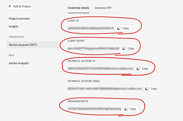 Retrieving the credentials which will be used to connect ContentKing to Adobe Analytics Retrieving the credentials which will be used to connect ContentKing to Adobe Analytics