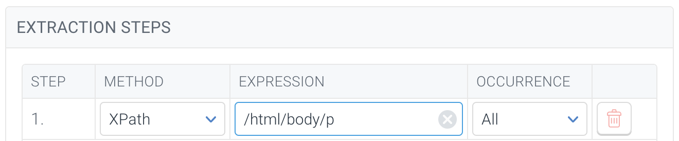 Choosing an Expression of an Extraction step of a custom element in ContentKing Choosing an Expression of an Extraction step of a custom element in ContentKing