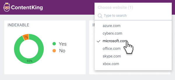 Google Data Studio website filter Image showing how to filter on websites