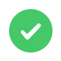 Screenshot of the green tick icon marking the closed issues in ContentKing