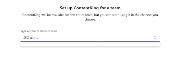 ContentKing - Microsoft Teams channel