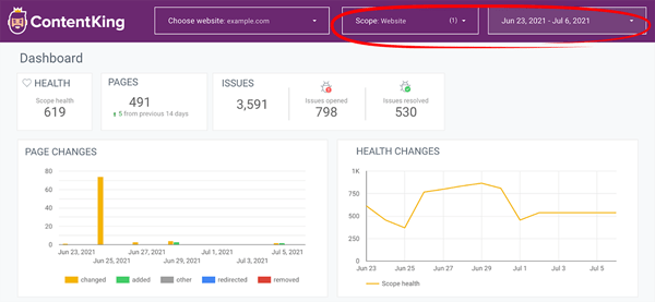 Image showing how to filter on segments and dates