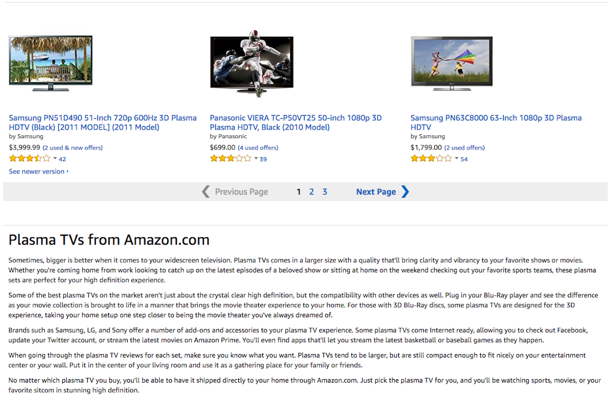 Amazon’s Plasma TV