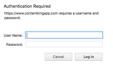Authentication required Authentication required