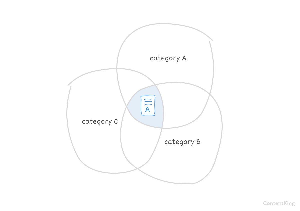 Duplicate content due to pages being in multiple categories. Duplicate content due to pages being in multiple categories.