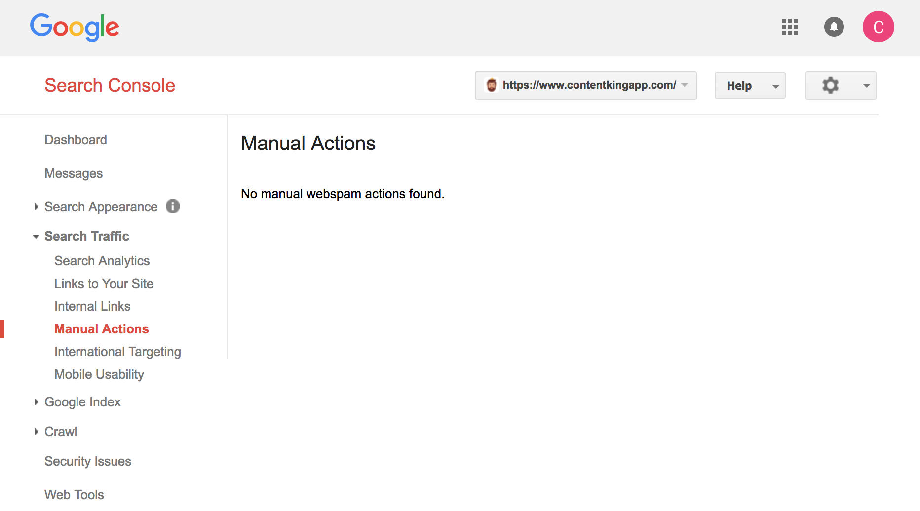 Google no manual penalty Google no manual penalty