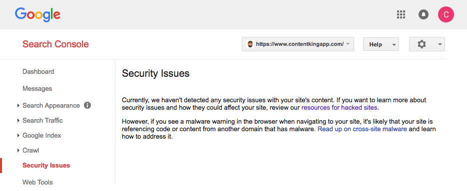 Google no security issues Google no security issues