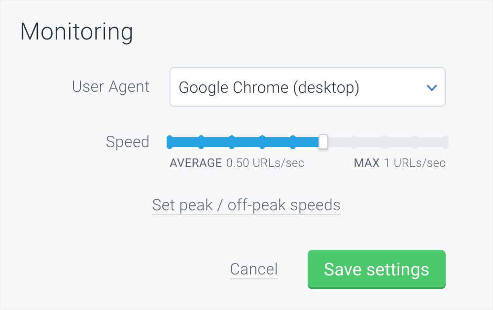 ContentKing monitoring speed